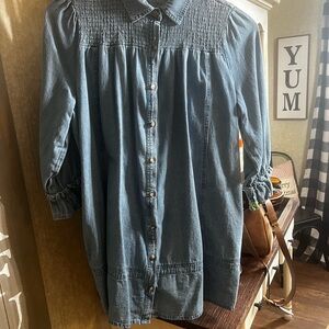 Fate Blue Denim Mini Dress